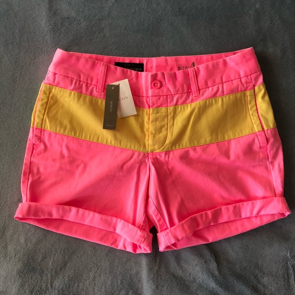 NWT J. Crew Broken in Boyfriend Pink Chino Shorts - Picture 3 of 6